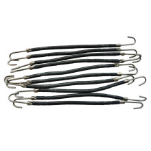 Set of 10 Double Hook Hair Bands Elastic Hairtie Ponytail Hooks Women Headwear