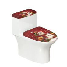 Easter Lid Cover Set for Toilet 2 Pack Keep Dust Stain Thankful Fall for Household, Fits All Toilet Shapes Christmas Snowman