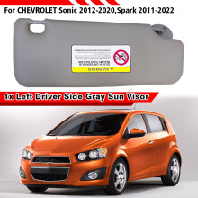 Zonneklep links bestuurderszijde geschikt voor Chevrolet Sonic 2012-2020 / Chevrolet Spark 2011-2022, zonneklep met spiegel 42478247 95054956, grijs