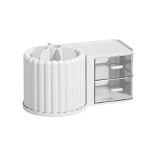 Stylish Makeup Organizer With Drawer In Elegant Design For Desktop Storage