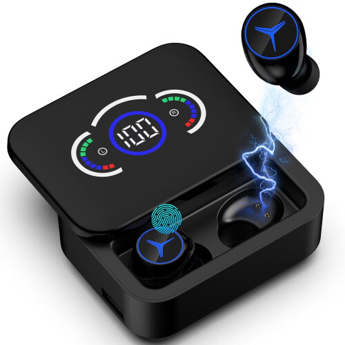 Wireless Earbuds Bluetooth 5.3, 60H Playtime, IPX7 Waterproof, Noise Cancelling, Compatible with iPhone & Android