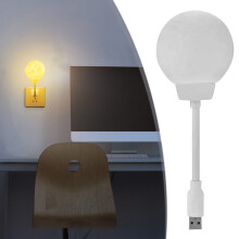 Sprachgesteuerte Mondlampe, 3-farbiges LED-Nachtlicht mit Augenschutz-Timer und Dimmfunktion – kompatibel mit Alexa/Google