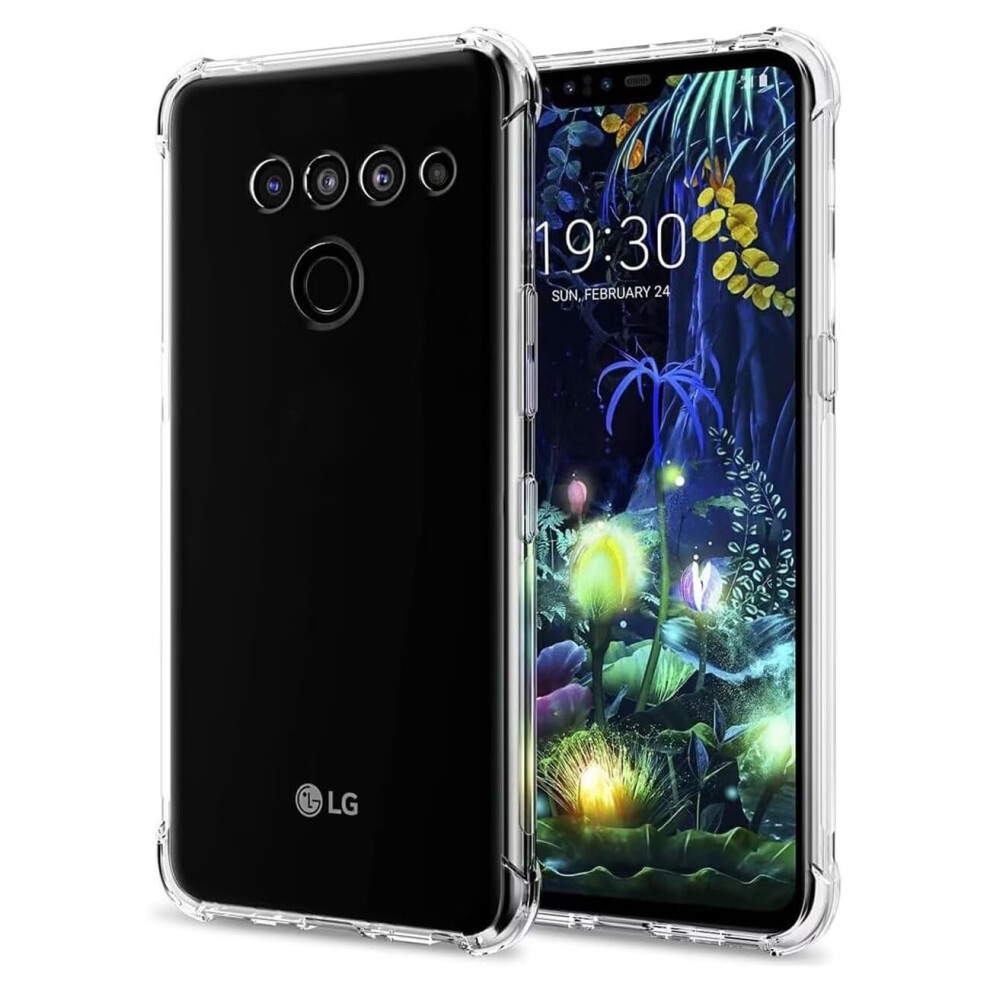 Clear Tpu Shockproof Case For Lg V50 Thinq 6.4 Inch, Flexible Silicone Bumper Cover With Raised Camera Protection 9771547579403