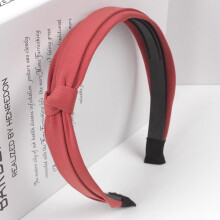 headbands for women Headband WideBrimm Bow Womens Point Wave Band Tie Hair Headwrap Hairband Headband Red + One size