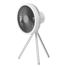 10000mAh Outdoor Camping Wiederaufladbarer Ventilator Kabelloser Zelt Elektrischer Deckenventilator mit Externer LED-Beleuchtung Batterie B