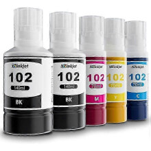 Ink 102 Multipack Compatible with Epson Ecotank Et-4850 Et-4750 Et-3850 Et-3750 Et-2850 Et-2750 Et-15000 Et-2856 Et-2851, Cartridge