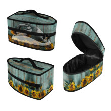 Portable Steam Iron Storage Case Sunflower Design Irons Accessories with Handle and Zipper Protective Travel Steamer Bag, Case Only