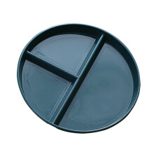 Three-Compartment Food Plate, Plastic Divided Plate for Kids and Adults, 1 Piece