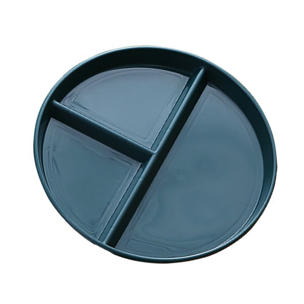 Three-Compartment Food Plate, Plastic Divided Plate for Kids and Adults, 1 Piece