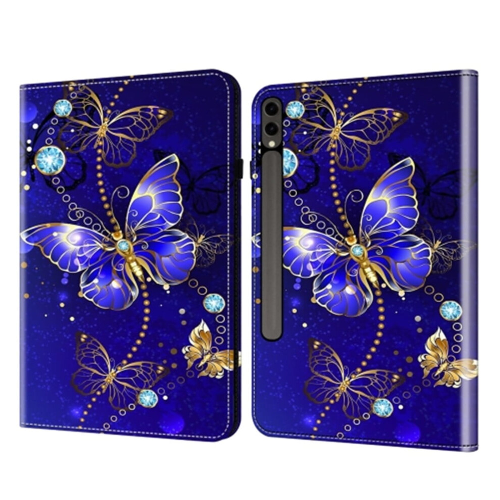 Tablet Case For Compatible With Samsung Galaxy Tab S9+ / S9 Fe+: Pu Leather/Tpu Folio With Card Slots & View Stand Â Butterfly Blue 9028731604091