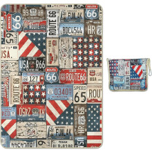 Travel Blanket Airplane Compact with Bag & Luggage Strap Airplane Blankets for Adults Travel Blanket and Pillow Set