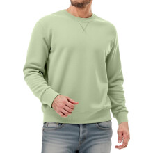 Hanorac cu guler rotund pentru bărbați, căptușit, cu guler rotund, culoare solidă, pulover cu mânecă lungă, iarnă caldă, casual, lejer,