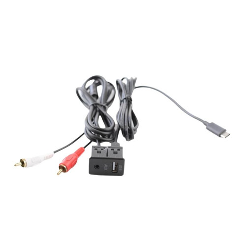 Car Android Navigation Machine AUX Panel TYPE-C+RCA Audio Input USB+AUX Interface Panel Extension Cable Adapter Panel
