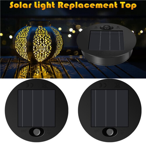 6Pcs Solar Light Replacement Top LED Solar Panel Lantern Lid for Outdoor Hanging Lanterns IP65 Waterproof 2