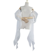 Elegante bruidsmouwen met doorschijnende, zwierige linten, een comfortabel accessoire voor de bruid om te dragen tijdens de bruiloft.