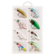 8 Stück Micro-Typ Minnow-Köder 2,8 G 41 mm Kunststoff Kunstköder Sinking Minnow Hartköder zum Angeln auf Barsch, Hecht, Forelle