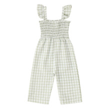 Salopette da bambina con pantaloni a gamba larga, volant, a quadri, con arricciatura, taglia 6M-4Y, pantaloni comodi.