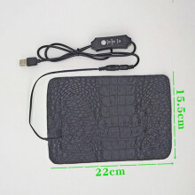 Varmepude til kæledyr, vandtæt, elektrisk varmer med 3 varmeniveauer, lille, bærbar USB-varmemåtte til skildpadder, krybdyr, kæledyr, 15x22cm