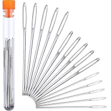 15 Pieces Blunt Needles stainless steel -Eye Yarn Knitting Needles Sewing Needles, 3 Sizes