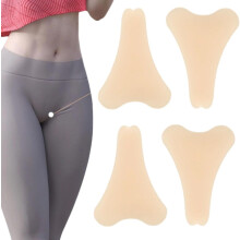 4Pcs Camel Toe Concealer, Reusable Seamless Silicone Soft Pads, Invisible Adhesive Pads Waterproof Private Pad,Seamless Camel Toe Concealer