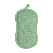 Bloco de esponja de lavar louça dupla face – Fibra superfina + escova de arame rígida, absorvente e descontaminante para panelas, frigideiras e
