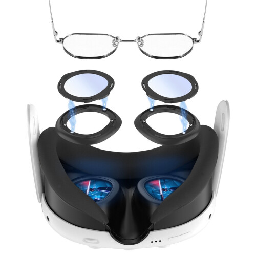 Glasses Spacer Protector for Meta Quest 3 – Blue Light Blocking, Anti-Scratch Ring Compatible with Meta Quest 3