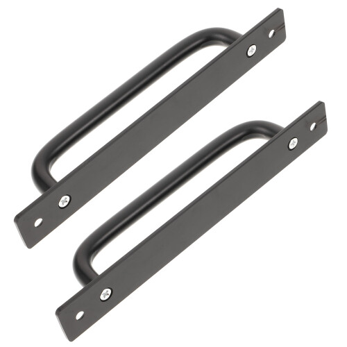 MLINS 2 PCS Door Handle Push Pull Handles for Aluminum Hardware Pulls Black