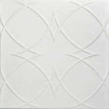 Circles And Stars Foam Ceiling Tile White Heron 8 pcs