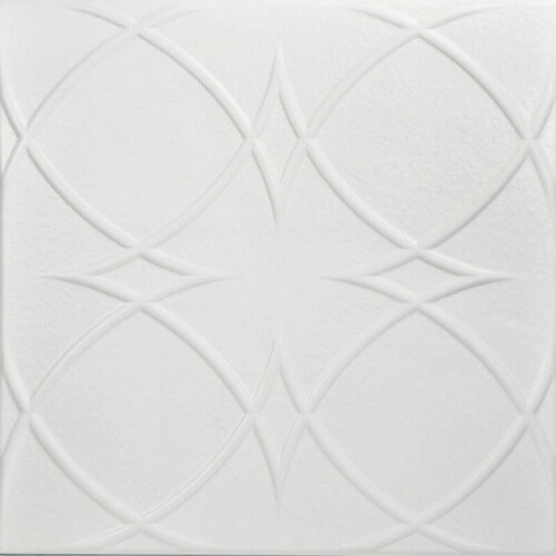 Circles And Stars Foam Ceiling Tile White Heron 8 pcs