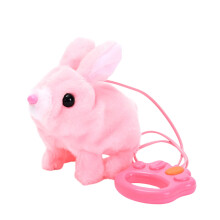 Bunny Toys for Kids Pink, Interactive Hopping Toys Bunny Plush Toy Rabbit, Walking Rabbit Educational Toys,Easter Birthday Gift