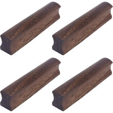 Walnut Wooden Drawer Handles 2.5 Inch Center 6 Pack