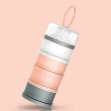 (A) Portable Infant Baby Powder Milk Dispenser, Stackable Boxes, 4 Layers Cereal/Food/Fruit/Snack Container Breastfeeding
