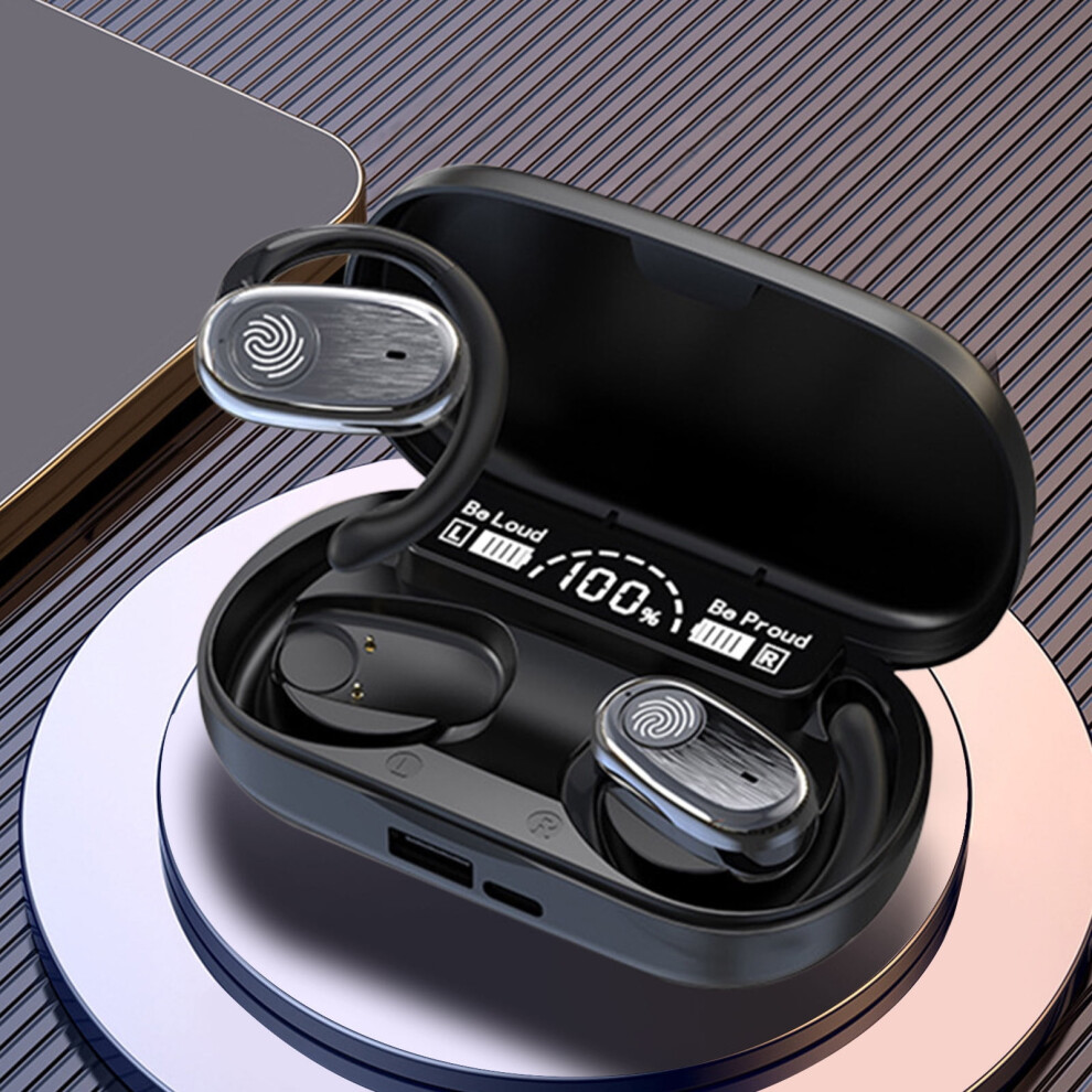 Wireless Earbuds, Hwkond Bluetooth Ear-Mounted Earphones Â No Sound Leakage, Stereoscopic Sound, Advanced Sports Design, Black 9479868988965