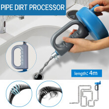 Heavy Duty Pipe Snake Drain Cleaner for Sink, Bathtub, Shower, and Toilet Clogs - Flexible Steel Cable with Ergonomic Grip