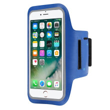 Running Armband Phone Holder 7 Inch Adjustable Sports Armband for Gym and Jogging Set of 2 Blue Flower Pattern