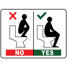 How to Use The Toilet Metal Sign Caution Danger Safety Security Warning Notice Signs Size: 8 x 12 inch