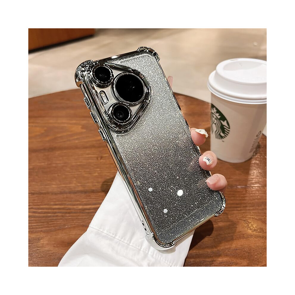 Case With Fourcorner Airbag Protection, Slim Nonslip Grip And Gradual Glitter Finish For Huawei Mate60 Pro Silver 9092120207606