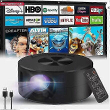 4K Mini Projector 8000 Lumen LED 1080P WiFi Android/iOS Portable Home Theater US