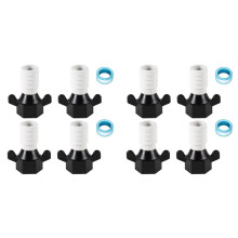 2 Set 1/2 Inch X14 NPT X1/2 Inch Barb Straight Swivel Adapter RV Water Pump Fittings with Thread Seal Tape