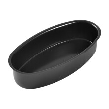 Oval Baking Tray Evenly Heated Carbon Steel Premium Practical Baking Pan Cooking Gadget Black