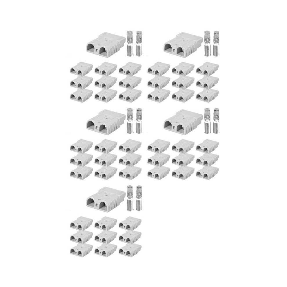 50Pcs For Anderson Style Plug Connectors Power Tool 50A 12-24V 6Awg Double Pole With Copper Contact Power Connectors 4712706867943