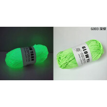 200G Glow-in-Dark Polyester Yarn (4 Rolls), Multi-Color, Anti-Fade, Soft Luminous Yarn for Hand Knitting, Crochet Scarf/Hat – Fluorescent Green