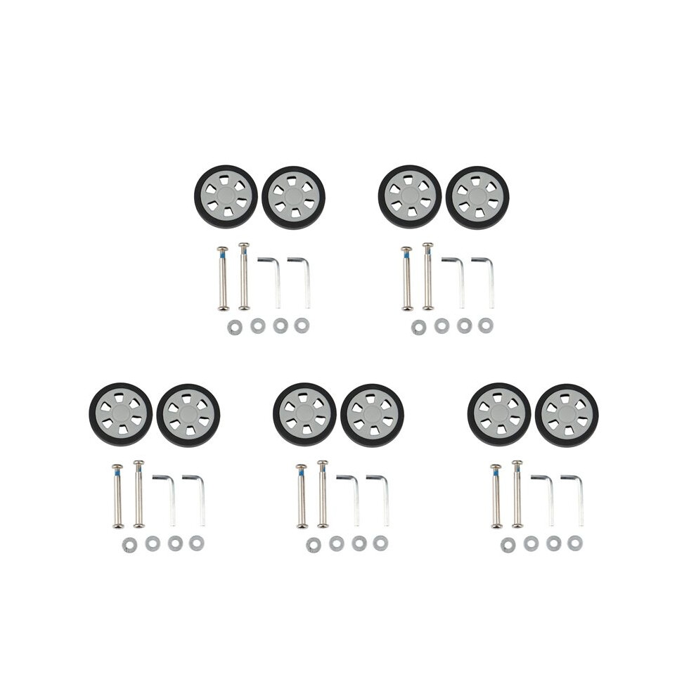 10X Luggage Accessories Wheels Aircraft Suitcase Pulley Rollers Mute Wheel Wear-Resistant Parts Repair 55X12mm 4713726993988