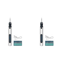 2X Electric Grinder Cordless Electric Drill DIY Engraving Pen Engraving Machine Electric Small Grinding Pen(B)