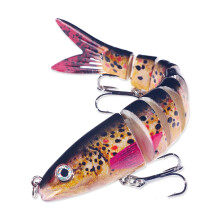 Multi Jointed Swimbaits Fishing Tackle Artificial Hard Baits Swimming Lure 13.4cm 8 Segment Fishing Lure with Hook