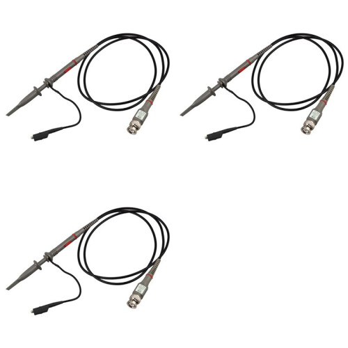 3X P6100 BNC Oscilloscope Probe 100MHz High Precision Scope Analyzer Alligator Clip Probes Test Leads Probe 1