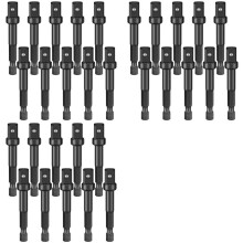 3/8 Impact Adapter, 30 Pack 3/8 Socket Adapter 1/4 Inch to 3/8 Socket Adapter Kit for Impact Driver, Automotive DIY