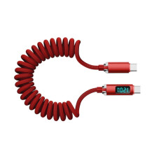 Tizuqe Adjustable Type C Charging Cable 120W Fast Charge Spring Retractably Design