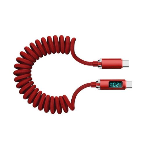 Tizuqe Adjustable Type C Charging Cable 120W Fast Charge Spring Retractably Design