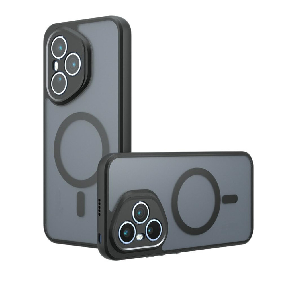 Magnetic Case, Translucent Matte Shockproof Cover With Raised Camera Protection For Honor 400 Pro Black 9771547584889